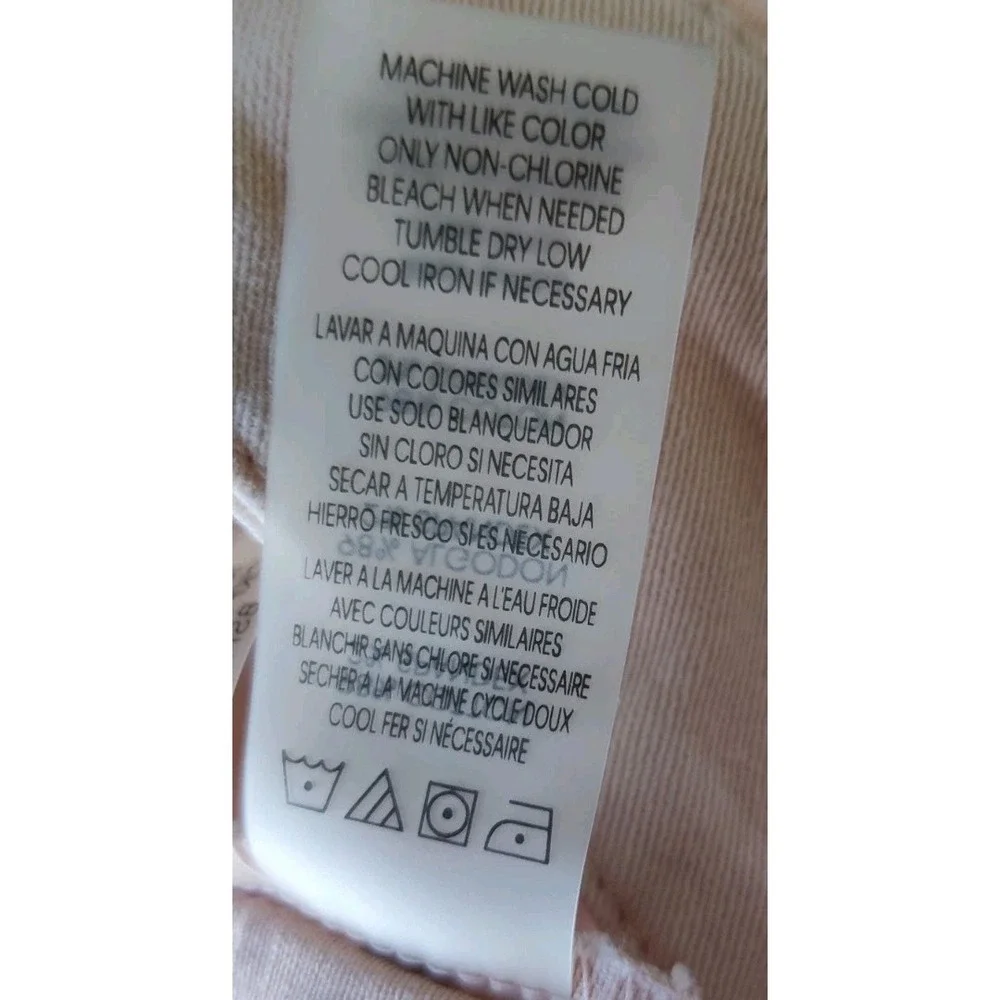 CALVIN KLEIN Blush Pink Stretch Cotton Blend Pants Size‎ 10 Pockets